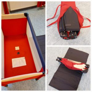 Baby-/Kinder-Reisebett rot