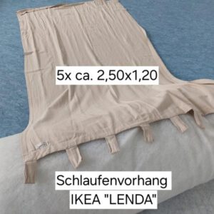 Schlaufenvorhang beige